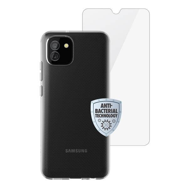 כיסוי שקוף + מגן מסך  Matrix ל-Galaxy A03  SKECH