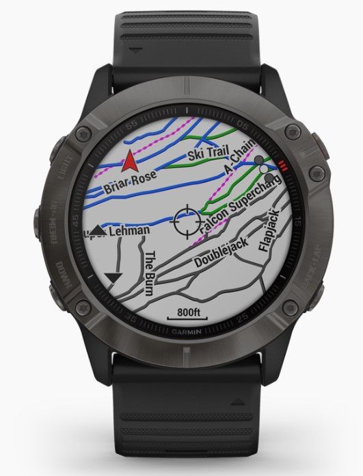 שעון חכם Fenix 6X Sapphire Carbon Gray Garmin