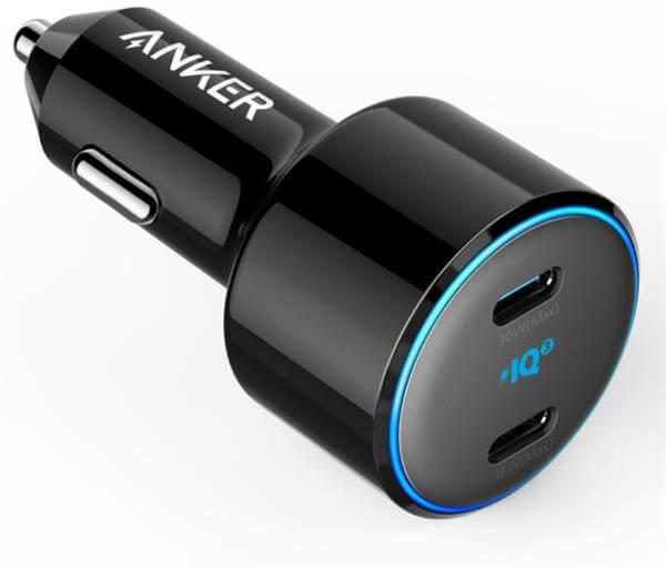 מטען לרכב עם 2 יציאות PowerDrive+1 Quick Charge 3.0 48W Anker