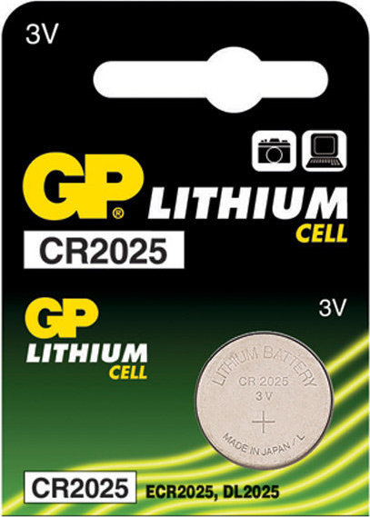 5 סוללות כפתור  CR2025 Lithium 3V GP
