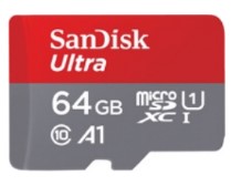 כרטיס זכרון 64GB Ultra microSDXC 120MB/s Sandisk