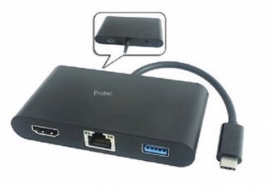 מתאם  Type C  ל-3.0  HDMI+USB נקבה +רשת+טעינה PROTEC