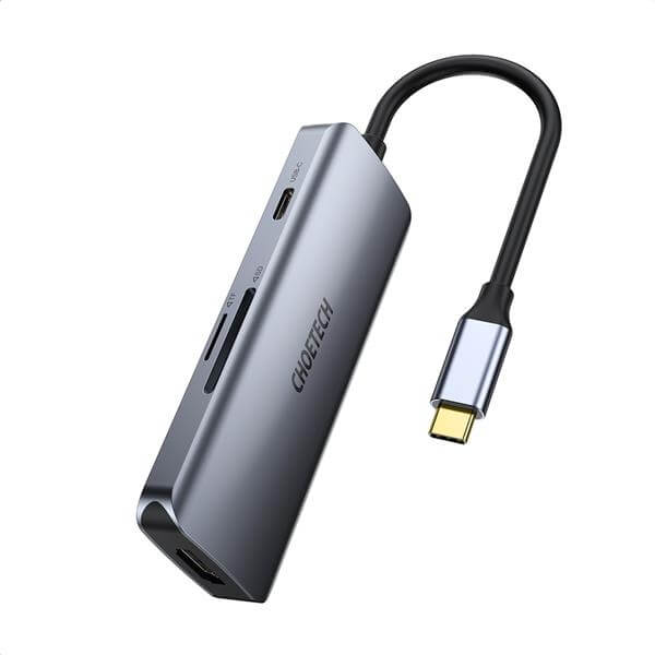 מפצל הזנה 1 ,7 יציאות TYPE C CHOETECH 
