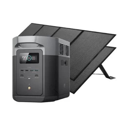 קיט סולארי  תחנת כח DELTA 2 Max + סט 2 פאנלים סולאריים ECOFLOW