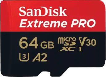 כרטיס זיכרון 64GB Extreme Pro microSDXC 200MB/s Sandisk