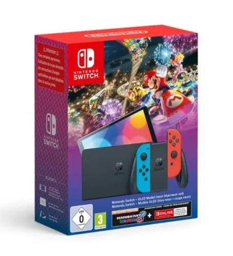 קונסולה Oled (Red And Blue Joy-Con) Mario Kart 8 Dlx Code Nintendo Switch