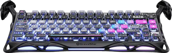 מקלדת גיימינג מכנית אלחוטית Mercury K1 Pro - שחור GravaStar