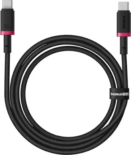 כבל נתונים וטעינה Type-C ל- Type-C Dura Cable 100W - 1M - אדום\שחור Baseus