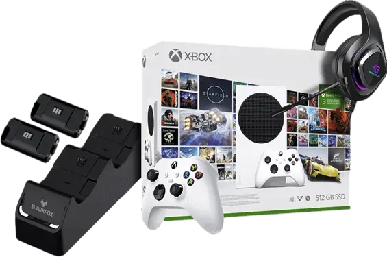 חבילת XBOX Series S במהדורת סתיו מיוחדת קונסולה Starter Ed+שני בקרים +ערכת טעינה + אוזניות XBOX SERIES