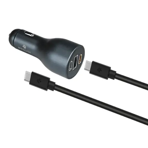 מטען מהיר לרכב PD120W+ כבל Type c to Type c Miracase