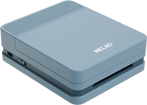 מדפסת תמונות ניידת + ראש דיו ו-20 דפים PP03 - כחול Nelko