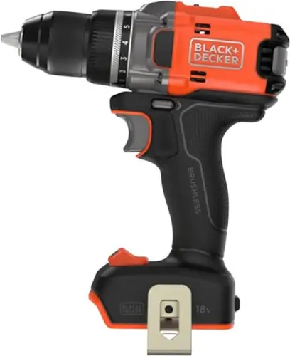 מקדחה נטענת ללא פחמים 18V גוף בלבד - ללא סוללה BLACK AND DECKER