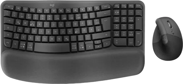 סט מקלדת ועכבר ארגונומיים Wave Keys And Lift combo Logitech