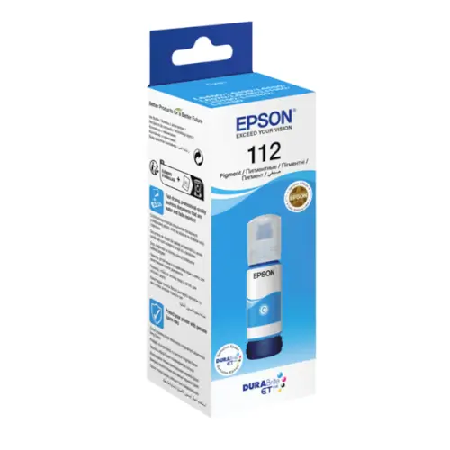 בקבוק דיו 112 EcoTank Pigment Cyan ink bottle Epson 