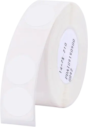 מדבקות עגולות לבנות 220 יחידות 14x28 מ"מ NIIMBOT