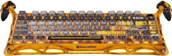 מקלדת גיימינג מכנית אלחוטית Mercury K1 Pro - צהוב GravaStar