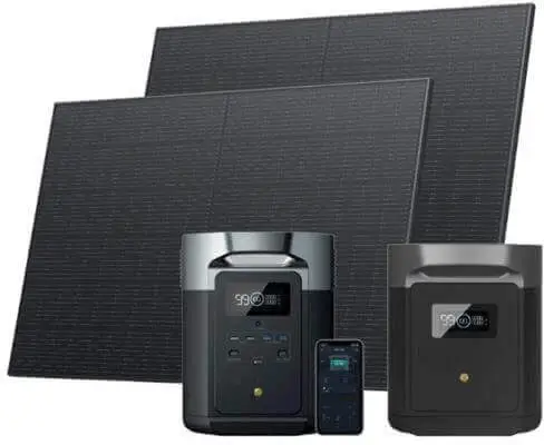 קיט סולארי Delta Max 2 + Smart Battery + 2x Solar Panel 540W ECOFLOW