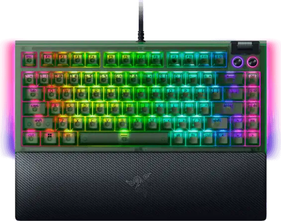 מקלדת גיימינג חוטית BLACKWIDOW V4 75% Razer - ירוק פנטום