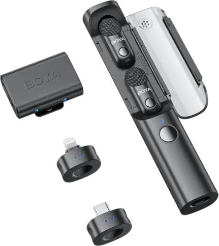 מיקרופון 4 ב-1 BOYA Magic-02 Lightning+Type+C3.5 mm BOYA