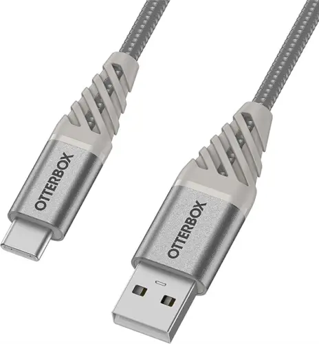 כבל נתונים וטעינה USB-A ל Type-C Premium Cable C - כסוף - 1 מטר OtterBox