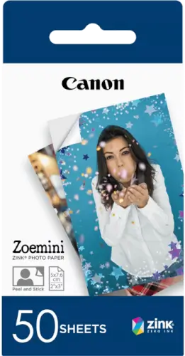 50 יח' נייר למדפסת פיתוח מיידי Canon Zink Paper ZP-2030 Canon