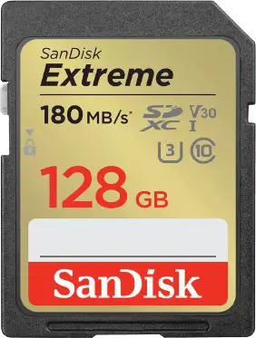 כרטיס זכרון Extreme SD 170/80mbs 128GB Sandisk