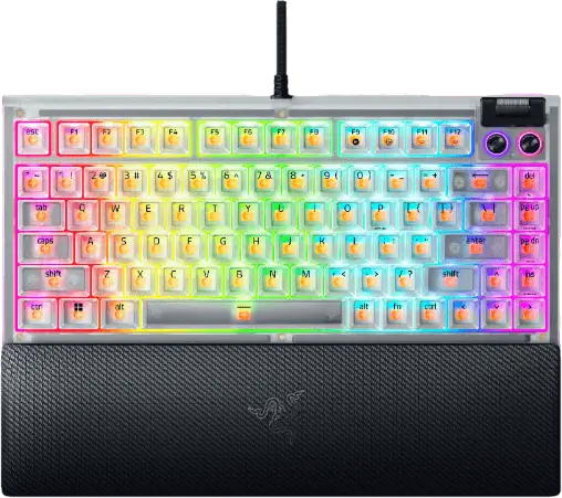 מקלדת גיימינג חוטית BLACKWIDOW V4 75% Razer - לבן פנטום