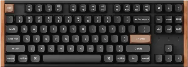 מקלדת אלחוטית מכנית K8 HE Magnetic Keychron - שחור עץ