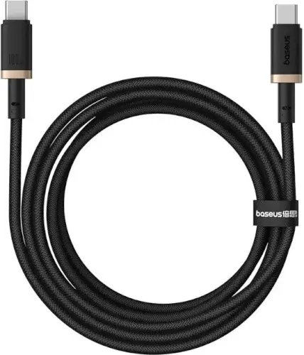 כבל נתונים וטעינה Type-C ל- Type-C Dura Cable 100W - 2M - זהב\שחור Baseus