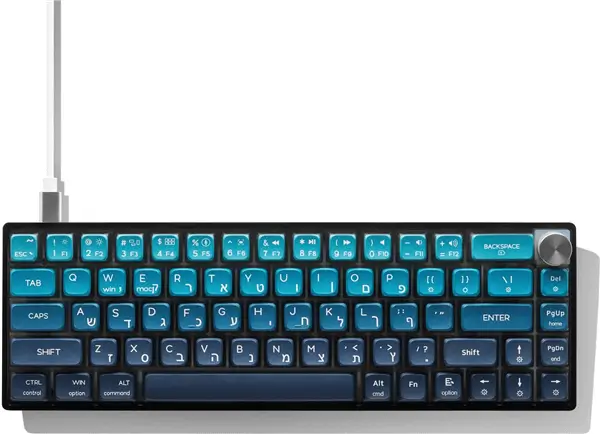 מקלדת גיימינג GK61 PRO - כחול שקוף SKYLOONG