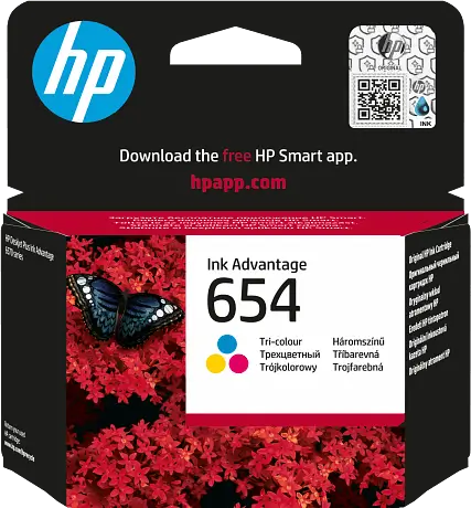 מחסנית דיו 654 Tri-color Original Ink Advantage HP