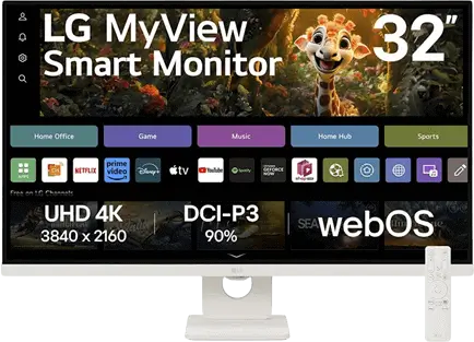 מסך מחשב "32 32SR73U-W LG