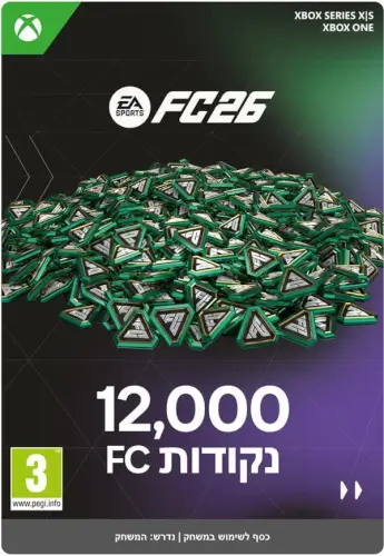 קוד סטלר !!!! תוכן דיגיטלי FC נקודות 18,500 – EA SPORTS FC™ 26 ל- XBOX XBOX SERIES