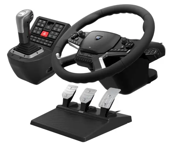 מערכת בקרת משאיות PC ו-2 משחקי מחשב Force Feedback HORI
