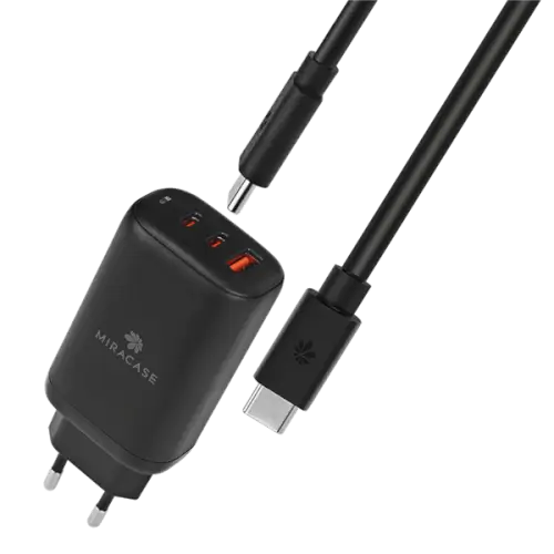 מטען קיר מהיר בצבע שחור  PD2 65W Miracase