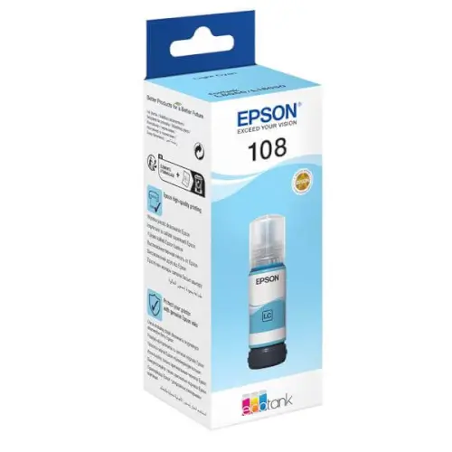 בקבוק דיו 108 EcoTank Light Cyan bottle  Epson 