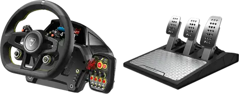 הגה מירוצים + פדלים VelocityOne Turtle Beach