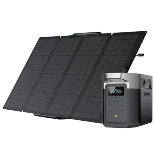 קיט מערכת סולארית DELTA2 + פאנל סולארי קשיח מתקפל 400W ECOFLOW