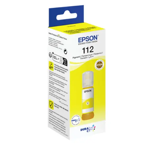 בקבוק דיו 112 EcoTank Pigment Yellow ink bottle Epson 