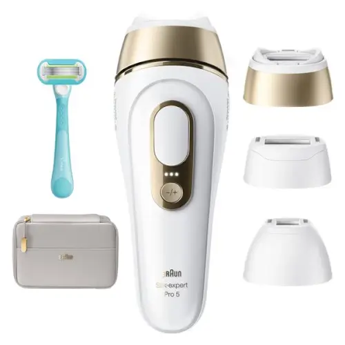 מסיר שיער IPL Silk Expert Pro 5- עם 5 שנות אחריות יבואן רשמי BRAUN