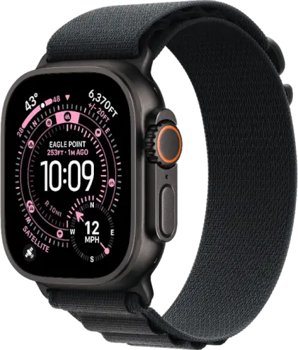 שעון חכם 49mm Watch Ultra 3 GPS+Cell Black Titanium|Black Band Apple