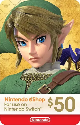 US eShop 50$ Code in Box Nintendo Switch