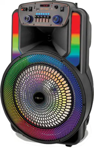 רמקול בידורית נייד + 2 מיקרופונים אלחוטיים JR-15 Innova