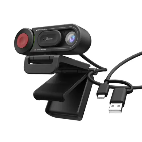 מצלמת רשת HD Webcam Auto & Manual Focus Switch J5CREATE