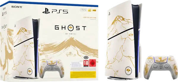 קונסולה ממותגת Playstation 5 Slim 1TB Blu-Ray + Ghost Of Yotei Playstation - PS5