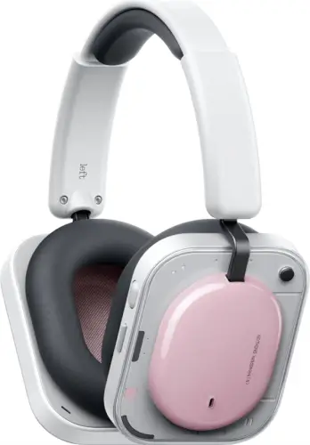 אוזניות אלחוטיות עם ביטול רעשים אקטיבי Headphone (a) - לבן \ ורוד Nothing