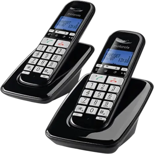 טלפון אלחוטי עם שלוחה נוספת  S3002 עם תפריט בעברית MOTOROLA