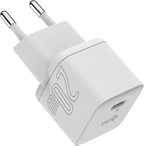 מטען קיר וכבל לאייפון Nano PD20W GaN - לבן Energy