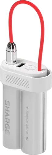 סוללת גיבוי עם כבל USB-C מובנה Pouch Mini 10,000mAh Sharge