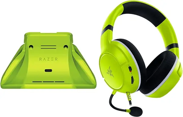 אוזניות גיימינג KAIRA X + עמדת טעינה לשלטי Xbox Razer